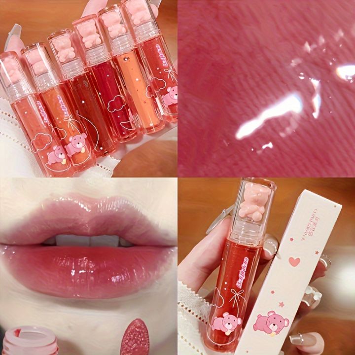 6%20color%20lip%20glaze,%20cute%20little%20bear,%20mirror%20gloss,%20jelly%20lips%20with%20sparkling%20light%20dew%20water,%20long-lasting%20stain%20resistant%20trans%20-%20Image%202