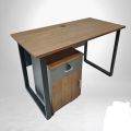 Metal Framed Home/Office Desk With Sidebox. 