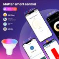 MOES Tuya Matter WiFi GU10 Smart Bulb Dimmable Led Light 16 Million RGB C+W Colors Candle Lamp Voice Control Alexa  Home. 