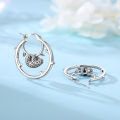 925 Sterling Silver Cute Sloth Series Earring Jewelry Versatile Hoop Earrings For Women Jewelry Fine Birthday Party Gifts. 