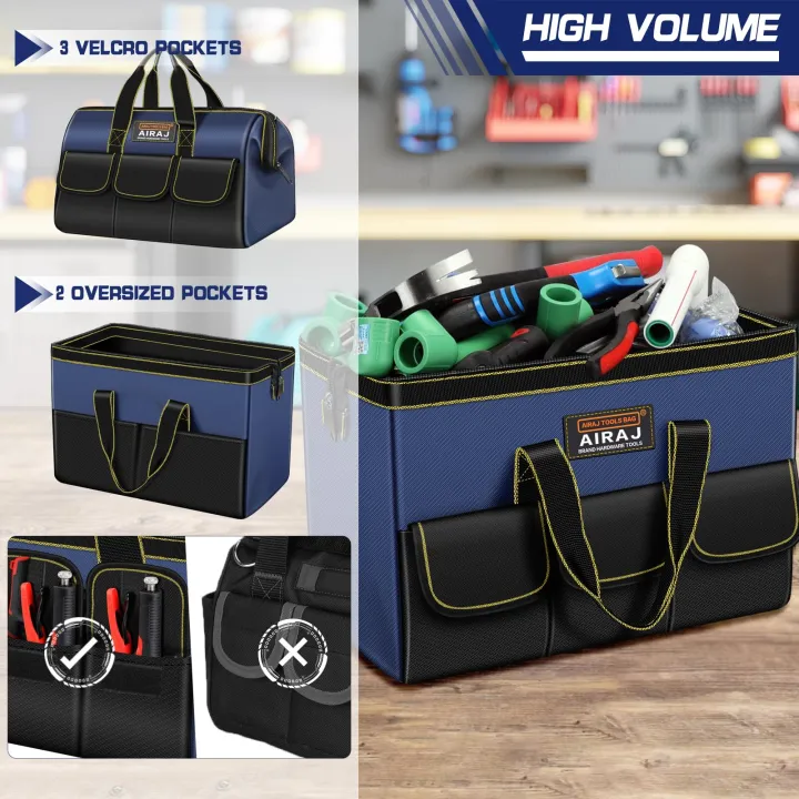 AIRAJ%2013/16/18inch%20Multifunctional%20Tool%20Bag%20Oxford%20Cloth%20Electrical%20Bag%20Waterproof%20and%20Wear-Resistant%20Large%20Capacity%20Storage%20Bag%20-%20Image%203