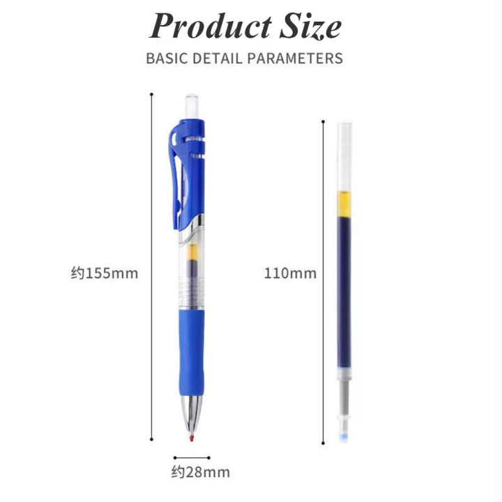 13Pcs%20Set%20Ballpen%20Retractable%20Gel%20Pens%20Black%20Red%20Blue%20Ink%200.5mm%20Ballpoint%20Replaceable%20Refills%20Office%20School%20Supplies%20Stationery%20-%20Image%206