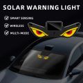 Solar Powered Car Neon Light Wireless Cool DEMON EYE Led Ambient Light Suction Cup USB Rechargeable Atmosphere Breathing Lamp. 