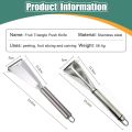 Stainless Steel Fruit Carving Knife Triangle Vegetable Fruit Slicer Push Planer Knife Carrots Peeler Non-slip Carving Blade Tool.