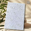3D Embossed Folder - Summer Seamless Rose Flower Design Rose Whispers: Retro Romantic Elements of Hand drawn Flower Clusters, Tr.