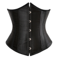 Women's Satin Underbust Corset Bustier Underwear Waist Slimming Body Shaper Corset Top for Women Steampunk Lace-up Corset.