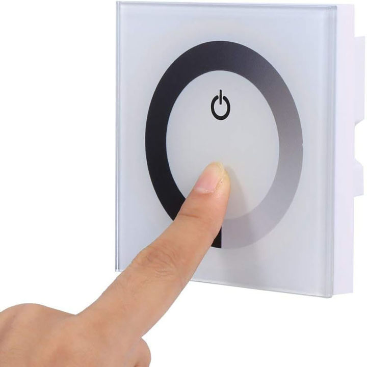 Monochrome%20Touch%20Screen%20LED%20Controller%20DC%2012V-24V%20Wall%20Touch%20Dimmer%20Switch,Touch%20Panel%20LED%20Dimmer%20Black/White%20-%20Image%203