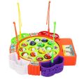 Electric Musical Rotating Fishing Toy Children Board Play Fish Game Magnetic Fish Outdoor Sports Educational Toys For Boys Girls.