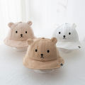 Cute Bear Baby Bucket Hat With Ears Boy Girl Cotton Kids Sun Hat Outdoor Summer Child Panama Cap. 
