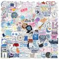 100Pcs Aesthetic Cartoon Famous Singer Taylor Album Swift Lyric Stickers For Luggage Laptop Guitar Waterproof Vinyl Decals. 