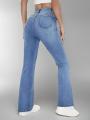 New women's hot jeans slimming European and American style casual versatile high waist washed Denim trousers for women. 