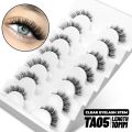 Veltrinay False Lashes Fluffy 3D Mink Eyelashes Cat Lashes Thick Soft Curly Winged End Eye Elongated Fake Lashes Makeup. 
