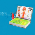 Kids Intelligent 3D Jigsaw Toys Magnetic Puzzle Book Brain Training Games Montessori Educational Toys for Xmas Toys Kids . 