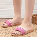 Summer Women Slippers Anti-Slip Home Slippers Lightweight Shoes Women Indoor Linen Slippers Soft Shoes. 