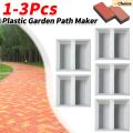 1-3PCS Plastic Garden Path Maker Home Path Paving Cement Mold Road Concrete Pavement Mold Reusable Brick Mold. 
