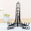1pc Black Iron DIY Craft Bracket Book Holder Photo Pedestal Bowl Picture Frame Plate Rack Display Stand Easel Storage Holders.