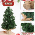 20cm Mini Artificial Christmas Tree Desktop Fake Pine DIY Small Desktop Decorative Holiday Party Xmas Tree Ornaments. 