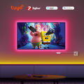 U5V WiFi Zigbee RGB LED Strip Light COB Flexible Ribbon USB Tuya Compatible for Room Decoration Works with Alexa  Home. 