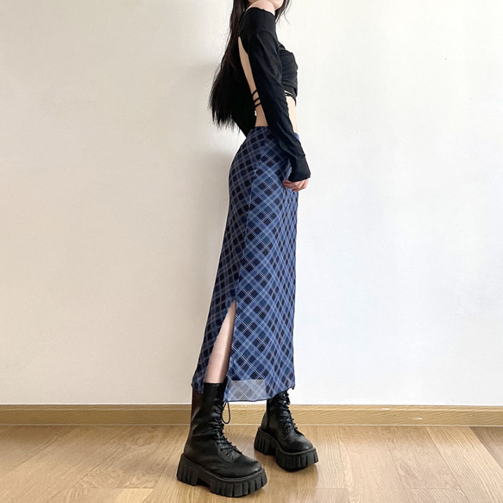 Women%20Spring%20Autumn%20Plaid%20Print%20Wrap%20Hips%20Skirts%20Fashion%20Ankle-Length%20%20Slim%20Pencil%20Skirts%20Preppy%20Style%20Girls%20Slit%20Midiskirt%20-%20Image%204