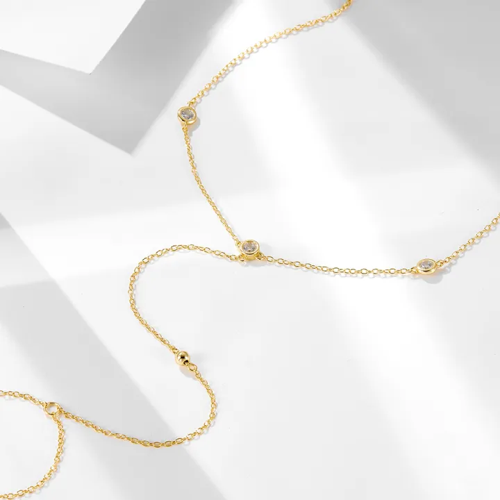 S925%20Sterling%20Silver%20Simple%20Gold%20round%20Bead%20Zircon%20Toe%20Chain%20Fashion%20Individual%20Beach%20Ankle%20Bracelet%20-%20Image%204