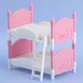 Miniature Dollhouse Double Bed Bedroom Decorative Toy Dollhouse Accessories Miniature Items Household Furniture Model Play House.