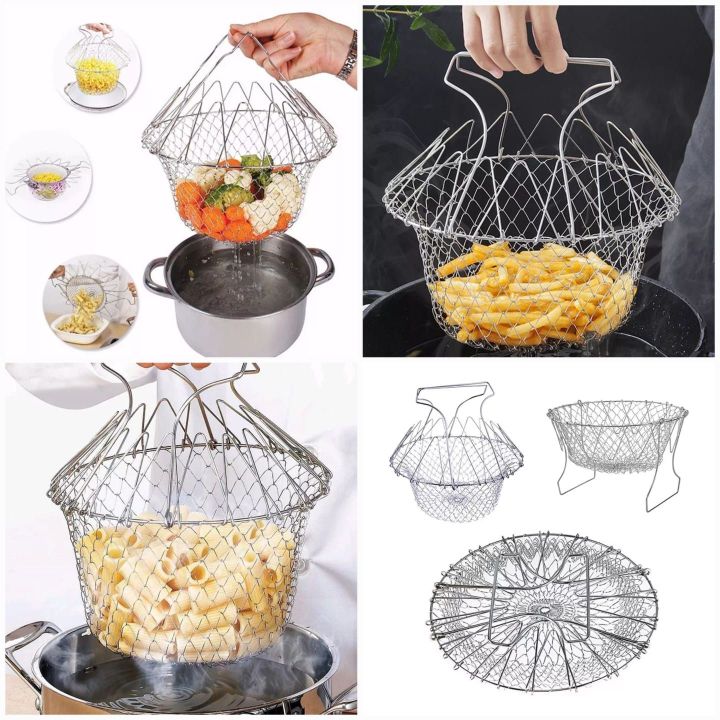 Deep fry pure steel filter jaali best for french fries, nuggets and all fried items