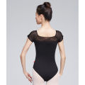 Women Ballet Leotards Dance Bodysuits Dance Wear Lace Short Sleeve Boat Neck Dance Clothes Gymnastics Leotards for Girls Adult. 