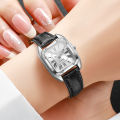 Fashion Square Women Leather Strap Wristwatches Casual Roma Dial Quartz Watch For Ladies Clock Relogio Feminino (Without Box). 