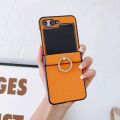 Litchi Patterned Leather Phone Case for   Z Flip 7 6 5 4 3 Flip6 Flip5 Flip4 Flip7 5G Ring Holder Shockproof Cover. 
