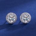 Delicate Small Round Stud Earrings Women with Shiny Cubic Zirconia Simple Versatile for Teens Fashion Jewelry.