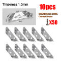 5/10/20/pcs Thickened Stainless Steel Corner Angle Code 90 Degrees Right Angle Fixed Bracket Furniture Connectors for Furniture.