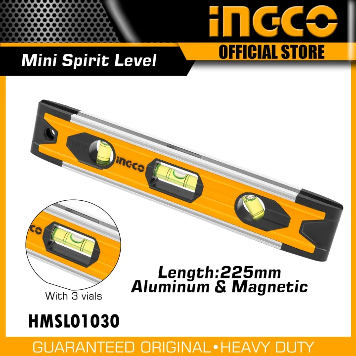 Ingco%20water%20level%20gauge%209%20inch%20(22.5%20cm)%20water%20level%20gauge%20slope%20measurement%20equipment%20aluminum%20Wood%20water%20level%20gauge%20hmsl01030%20-%20Image%203