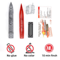 8pcs/set 4D Assembly Warship Submarine Carrier Moscow Reagan Aegis Ship Model Kits 1/1000 15cm Puzzle Toys For Children.