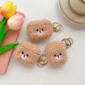 Solid Color Plush Teddy Bear Headphone Cover For Apple Airpods 1, 2, 3 Pro Protective Case Against Falls. 