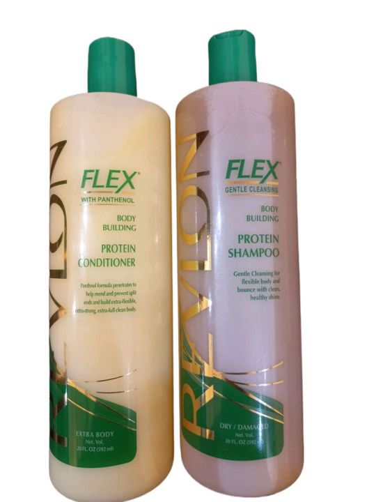 REVLON FLEX DRY DAMAGED SHAMPOO  & PROTEIN CONDITIONER 592 ml each