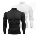 Men Running T-shirts Compression Long Sleeve Sport Shirts Fitness Tight Training Jogging Tees Gym Sportswear Quick Dry Rashgard. 