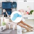 High Quality Nonwoven White Blue Hotel Disposable Spa Pedicure Foot Massager Slippers. 