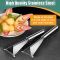 Stainless Steel Fruit Carving Knife Triangle Vegetable Fruit Slicer Push Planer Knife Carrots Peeler Non-slip Carving Blade Tool.