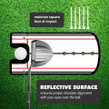 Golf Putting Mirror - Alignment Training Aid with Laser-Engraved Lines for Eye Ball & Putter Alignment Portable Putting Practice. 