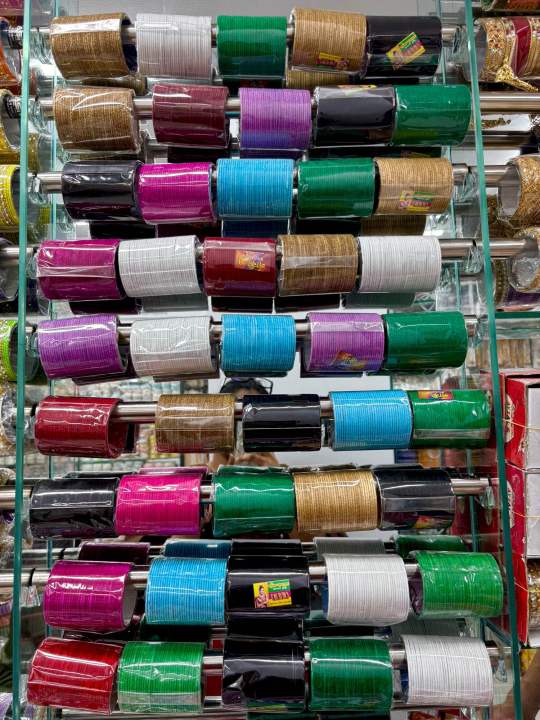24 pcs metal velvet colorful churi set | Daraz.com.bd