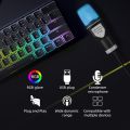 SF666R USB Microphone RGB Microfone Condensador Wire Gaming Mic for Podcast Recording Studio Streaming Laptop Desktop PC. 