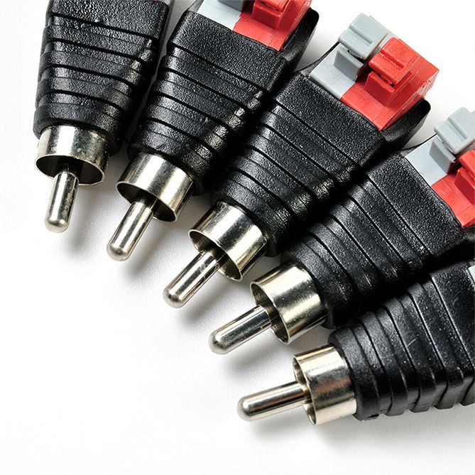 2PCS%20High%20Quality%20Speaker%20Wire%20A/V%20Cable%20To%20Audio%20Male%20RCA%20Connector%20Adapter%20Jack%20Press%20Plug%20To%20Audio%20Mono%20Channel%20Plug%20-%20Image%202
