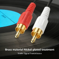 2RCA Male to 2RCA Male Stereo Audio Subwoofer Cable Dual Shielded RCA Cord for Home Theater HDTV, Amplifier,. 