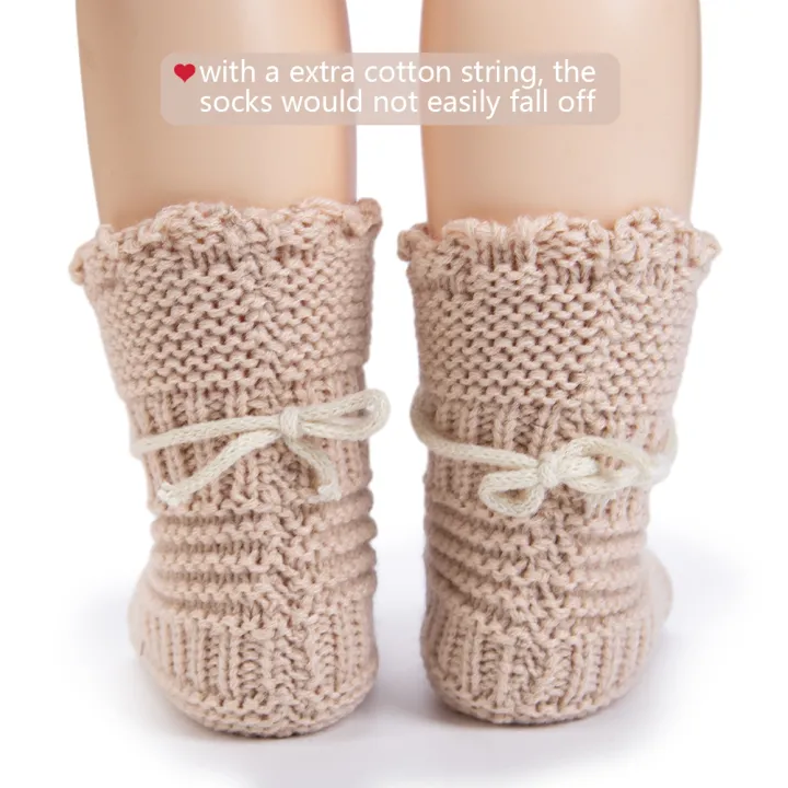 2Pcs/Pair%20Baby%20Knit%20Socks%200-12M%20Solid%20Cochet%20%20Walking%20Socks%20Newborn%20Photography%20Prop%20Infant%20Birthday%20%20Handmade%20Boutique%20Sock%20-%20Image%203