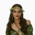 1pc Fairy Flower Leaf Crown Elf Princess Headdress Elf Headdress Cosplay Halloween Costume Shooting Wedding. 