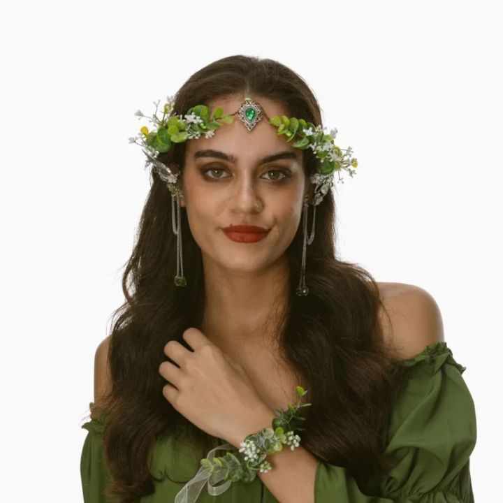 1pc%20Fairy%20Flower%20Leaf%20Crown%20Elf%20Princess%20Headdress%20Elf%20Headdress%20Cosplay%20Halloween%20Costume%20Shooting%20Wedding%20-%20Image%203