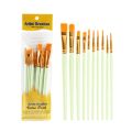 A New Nylon Paintbrush Plastic 10 Piece Set Digital Oil Painting Paintbrush Art Student Line Drawing Brush Gif Good Quality. 