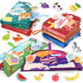 Soft Baby Cloth Book Teaches Colors Interactive Learning Toy for Infants.