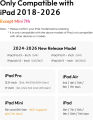 Metapen Air8 Pro for Pencil 2018-2026 Ultra-Quiet,2X Fast Charging,Palm Rejection Stylus Pencil for iPad Pro13, Air5.