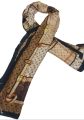 Silk scarf/stole 💯 silk best quality silk a printed scarf/stole with the mic of colours white and light brown and dark brown print of brand lious venition and alvi  on it best and fancy design and stole size. 